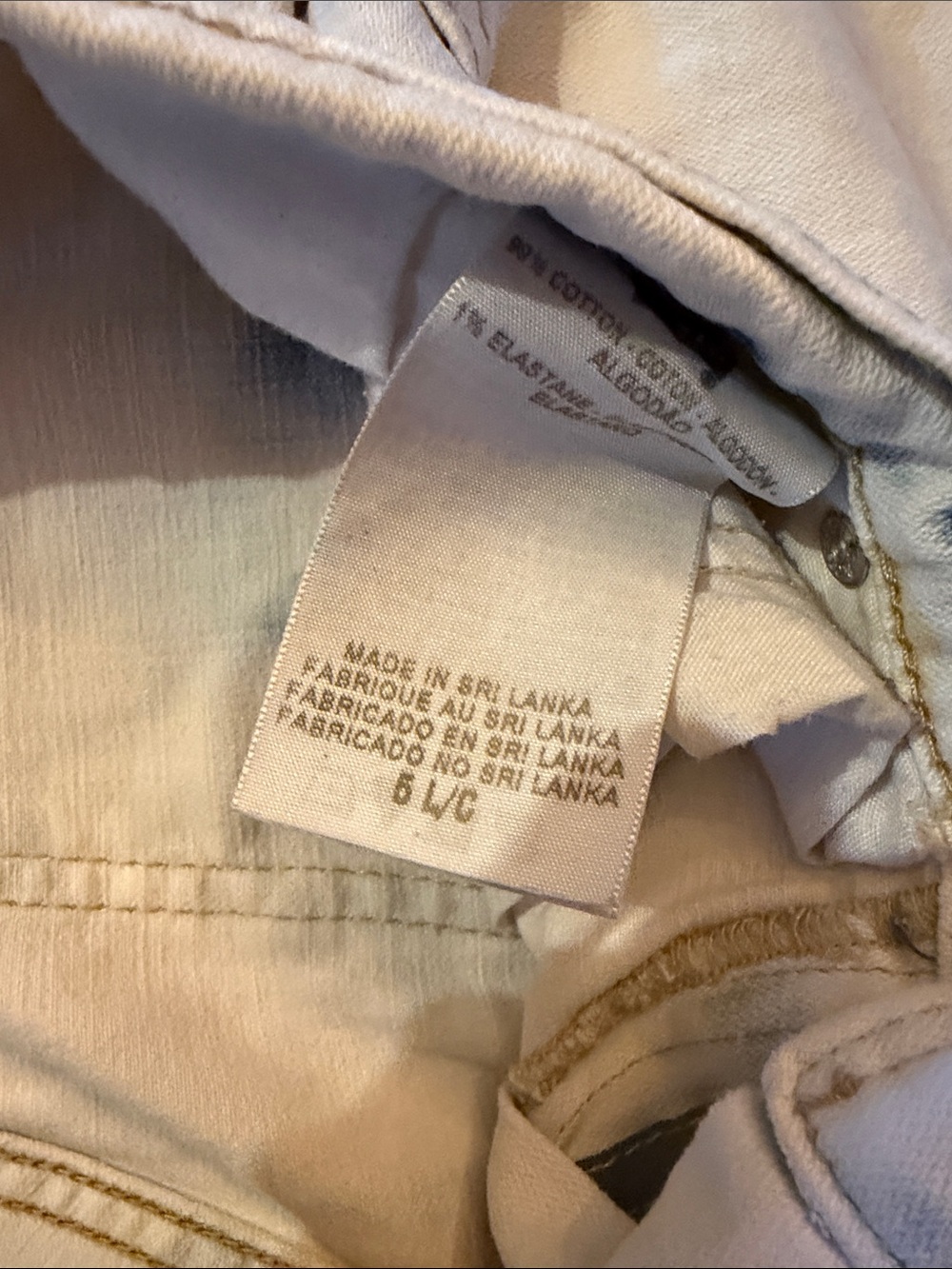 Women’s Tie-Dye Blue and White Jeans - Picture 5 of 5